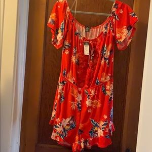 NWT Rue 21 floral romper size XL
